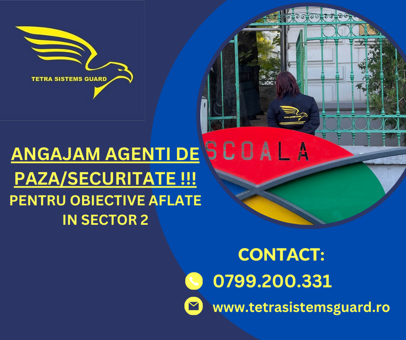 Agenti de paza/ securitate, salariu avantajos.